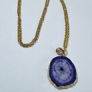 Druzy purple necklace